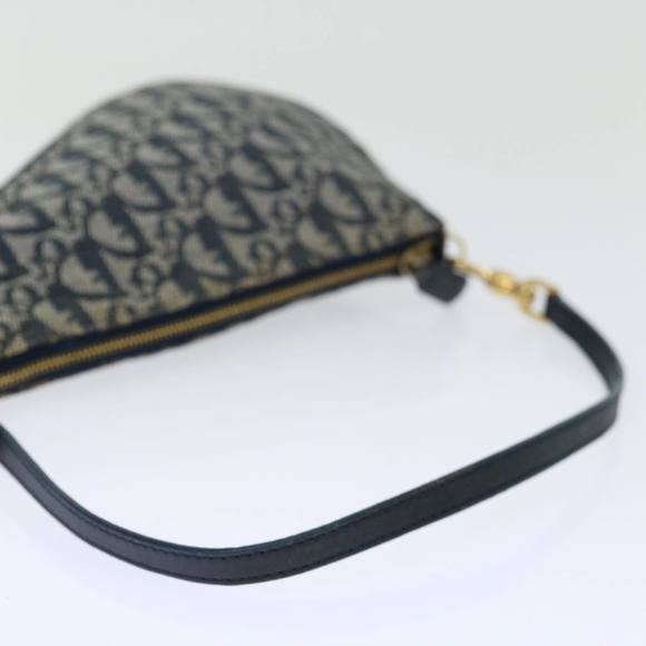 Christian Dior Trotter Canvas Saddle Pouch Accessory Pouch Navy Auth yk10980 - Picture 7 of 16
